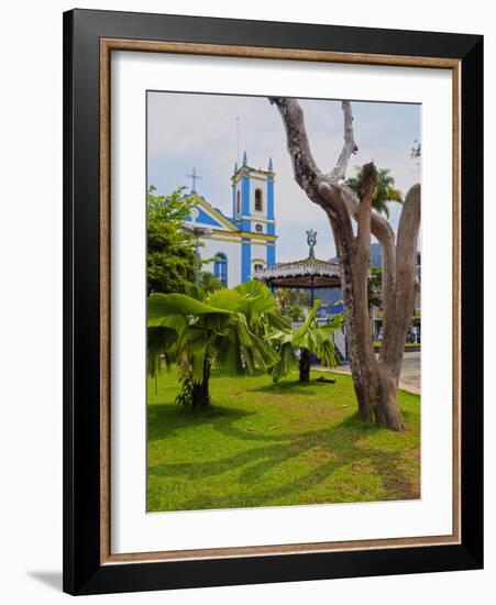 View of the Exaltacao da Santa Cruz Church, Ubatuba, State of Sao Paulo, Brazil, South America-Karol Kozlowski-Framed Photographic Print