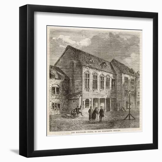 View of the Exterior of the Prison in the 18th Century-null-Framed Art Print