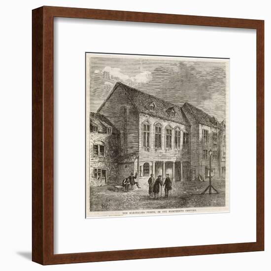 View of the Exterior of the Prison in the 18th Century-null-Framed Art Print