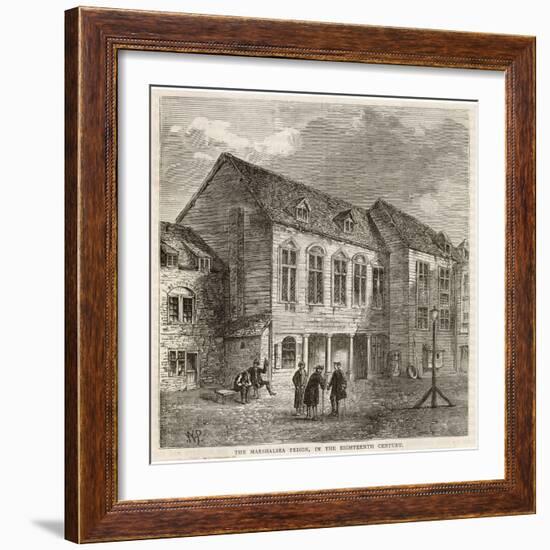 View of the Exterior of the Prison in the 18th Century-null-Framed Art Print