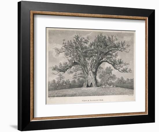 View of the Fairlop Oak in Epping Forest-Dayes-Framed Art Print