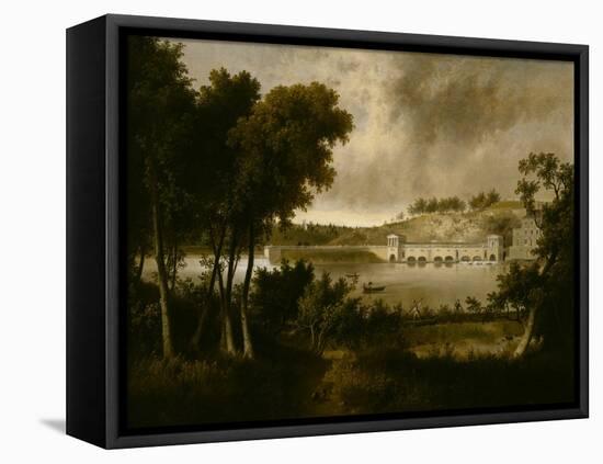 View of the Fairmount Waterworks, Philadelphia, from the opposite Side of the Schuylkill River, C.-Thomas Doughty-Framed Premier Image Canvas