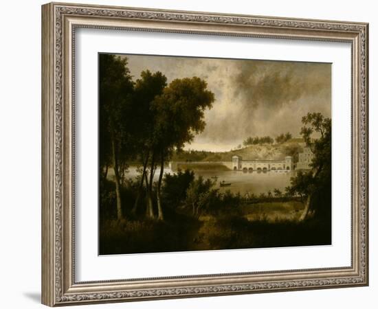 View of the Fairmount Waterworks, Philadelphia, from the opposite Side of the Schuylkill River, C.-Thomas Doughty-Framed Giclee Print