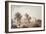 View of the Farm House with Screen to Stables and Farm Buildings to Sezincote House-John Martin-Framed Giclee Print