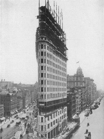 NYC c1904 Restored /& Enlarged Archival Photo Reprint Wall Decor Times Building Under Construction