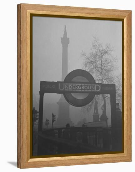 View of the Fog Drenched Streets of London-Tony Linck-Framed Premier Image Canvas