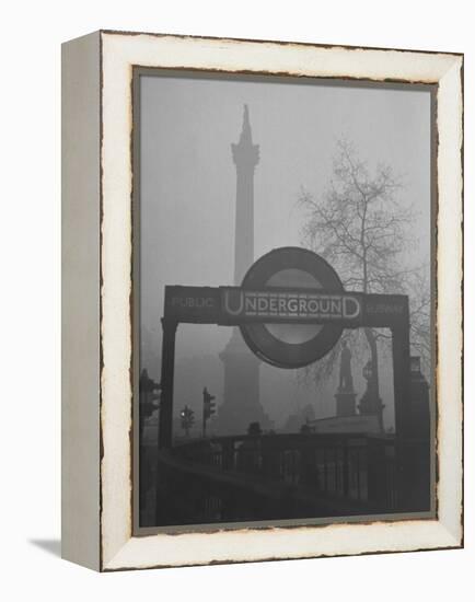 View of the Fog Drenched Streets of London-Tony Linck-Framed Premier Image Canvas