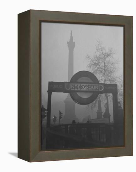 View of the Fog Drenched Streets of London-Tony Linck-Framed Premier Image Canvas