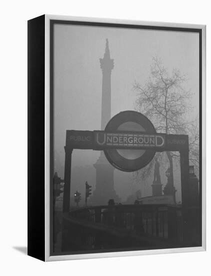 View of the Fog Drenched Streets of London-Tony Linck-Framed Premier Image Canvas