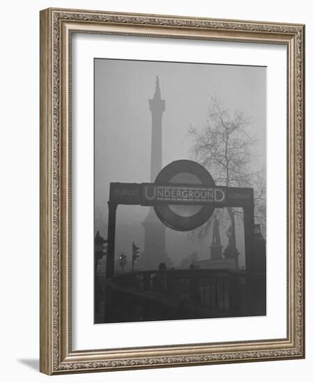 View of the Fog Drenched Streets of London-Tony Linck-Framed Photographic Print