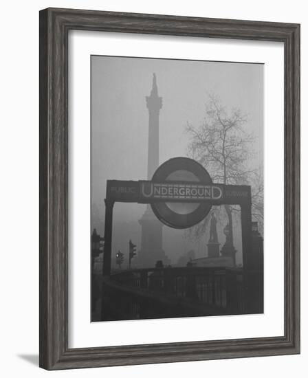 View of the Fog Drenched Streets of London-Tony Linck-Framed Photographic Print