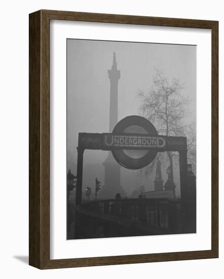 View of the Fog Drenched Streets of London-Tony Linck-Framed Photographic Print