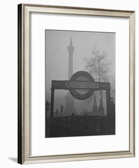 View of the Fog Drenched Streets of London-Tony Linck-Framed Photographic Print