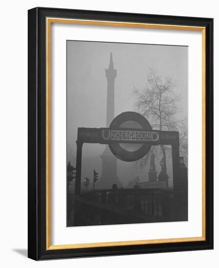 View of the Fog Drenched Streets of London-Tony Linck-Framed Photographic Print