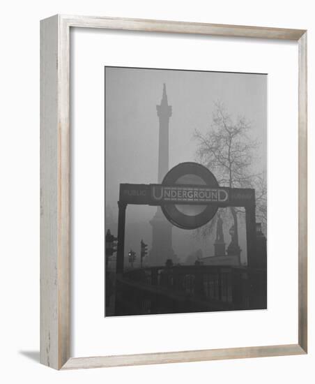 View of the Fog Drenched Streets of London-Tony Linck-Framed Photographic Print