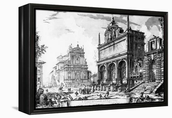 View of the Fontana Dell'Acqua Felice with the Church of Santa Maria Della Vittoria Behind, from…-Giovanni Battista Piranesi-Framed Premier Image Canvas