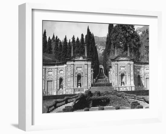 View of the Formal Garden of Villa D'Este-Carl Mydans-Framed Photographic Print