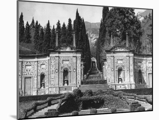 View of the Formal Garden of Villa D'Este-Carl Mydans-Mounted Photographic Print