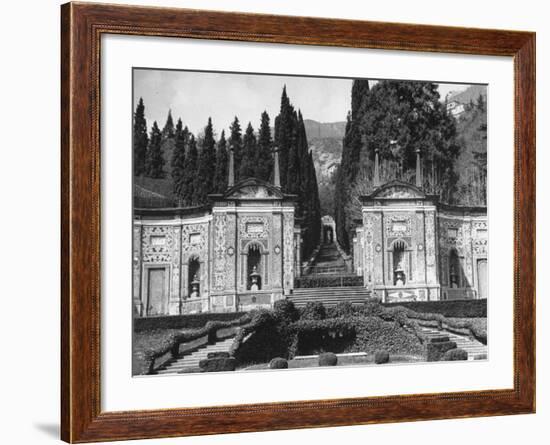 View of the Formal Garden of Villa D'Este-Carl Mydans-Framed Photographic Print