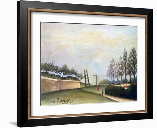 View of the Fortifications to the Left of the Gate of Vanves, 1909-Henri Rousseau-Framed Giclee Print