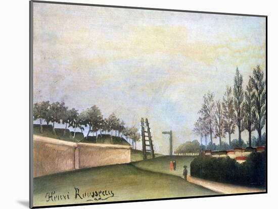 View of the Fortifications to the Left of the Gate of Vanves, 1909-Henri Rousseau-Mounted Giclee Print