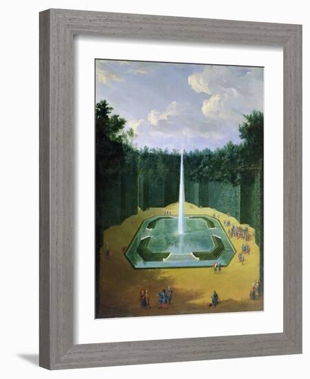 View of the Fountain Obelisk in the Gardens of Versailles (Louis XIV Promenade)-Pierre-Denis Martin-Framed Giclee Print