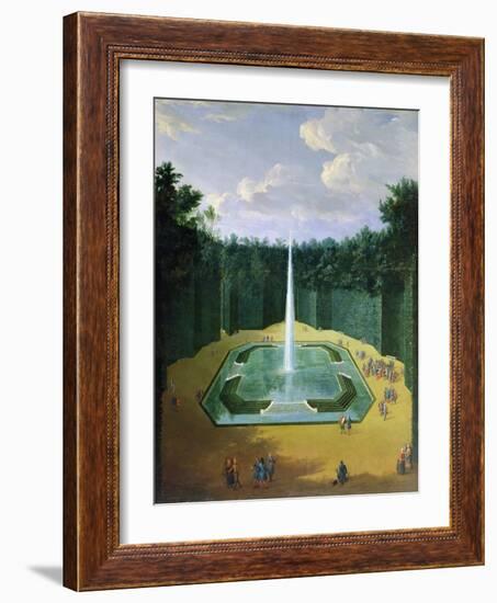 View of the Fountain Obelisk in the Gardens of Versailles (Louis XIV Promenade)-Pierre-Denis Martin-Framed Giclee Print