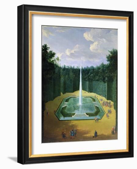 View of the Fountain Obelisk in the Gardens of Versailles (Louis XIV Promenade)-Pierre-Denis Martin-Framed Giclee Print