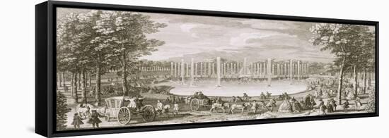 View of the Fountain of Neptune, Versailles-Jacques Rigaud-Framed Premier Image Canvas