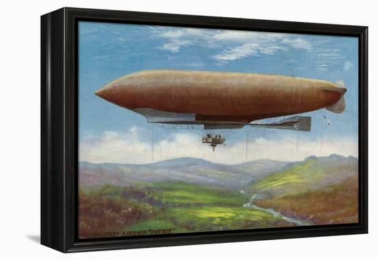 View of the French Military Flying Airship Patrie-Lantern Press-Framed Stretched Canvas