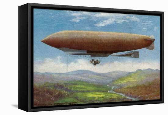 View of the French Military Flying Airship Patrie-Lantern Press-Framed Stretched Canvas