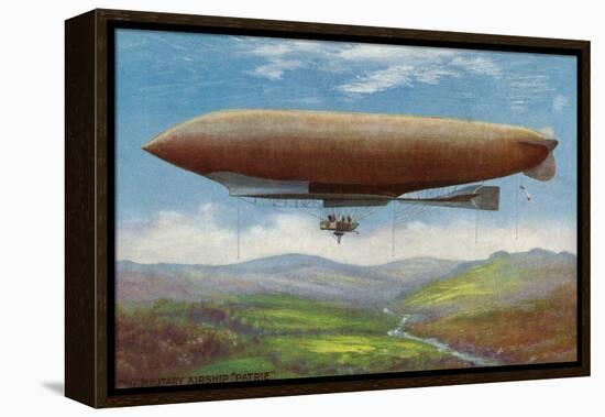 View of the French Military Flying Airship Patrie-Lantern Press-Framed Stretched Canvas