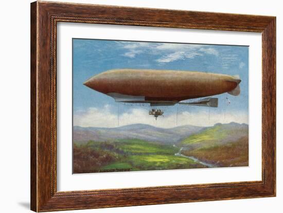 View of the French Military Flying Airship Patrie-Lantern Press-Framed Art Print