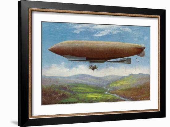 View of the French Military Flying Airship Patrie-Lantern Press-Framed Art Print