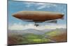 View of the French Military Flying Airship Patrie-Lantern Press-Mounted Art Print