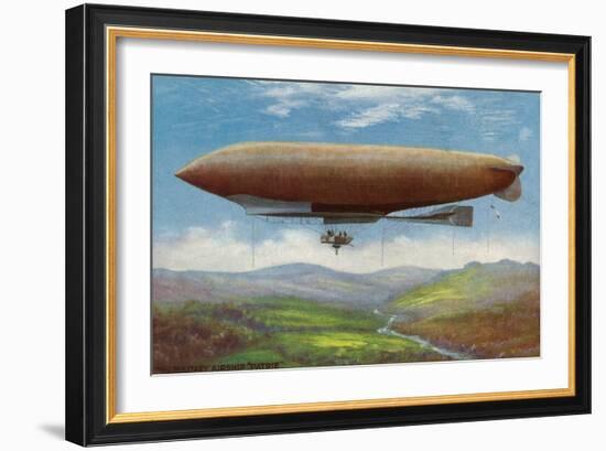 View of the French Military Flying Airship Patrie-Lantern Press-Framed Art Print