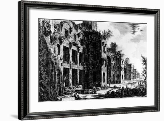 View of the Frigidarium at the Baths of Diocletian, from the 'Views of Rome' Series, C.1760-Giovanni Battista Piranesi-Framed Giclee Print