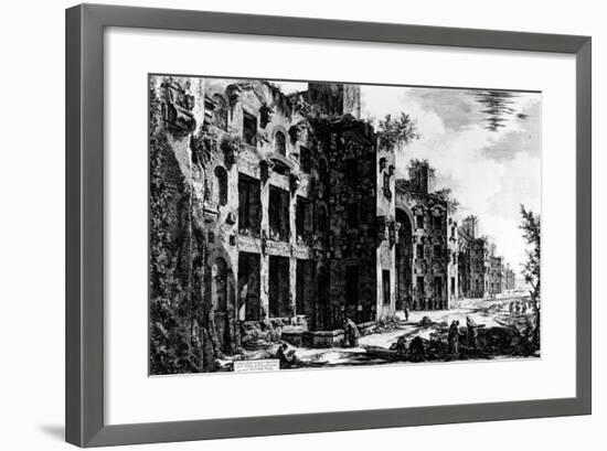 View of the Frigidarium at the Baths of Diocletian, from the 'Views of Rome' Series, C.1760-Giovanni Battista Piranesi-Framed Giclee Print