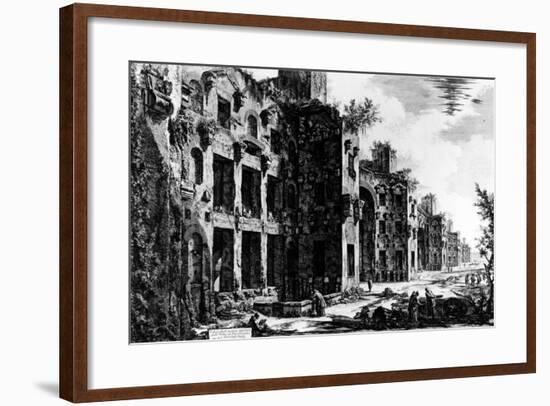 View of the Frigidarium at the Baths of Diocletian, from the 'Views of Rome' Series, C.1760-Giovanni Battista Piranesi-Framed Giclee Print