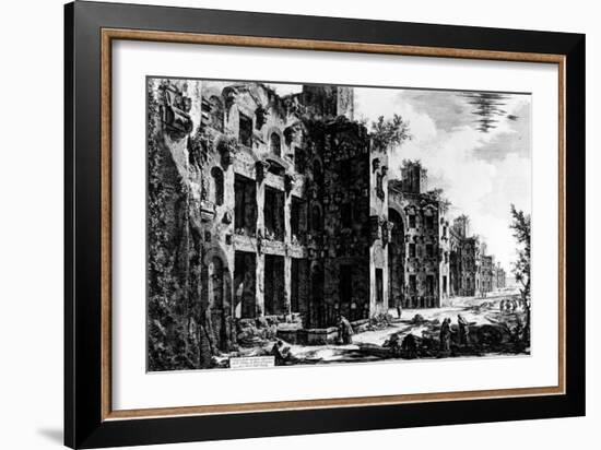 View of the Frigidarium at the Baths of Diocletian, from the 'Views of Rome' Series, C.1760-Giovanni Battista Piranesi-Framed Giclee Print