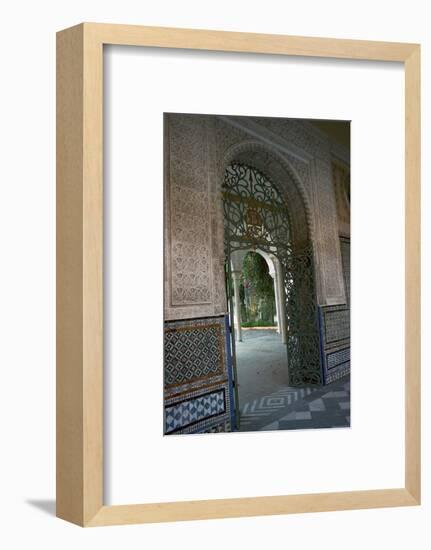 View of the garden of the Casa di Pilatos, 15th century. Artist: Unknown-Unknown-Framed Photographic Print