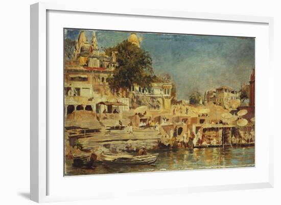View of the Ghats at Benares, 1873-Edwin Lord Weeks-Framed Giclee Print