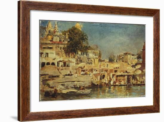 View of the Ghats at Benares, 1873-Edwin Lord Weeks-Framed Giclee Print