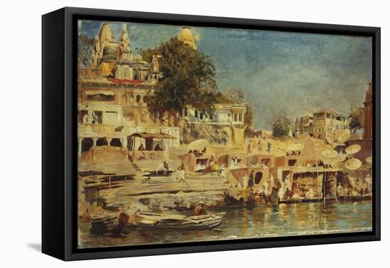 View of the Ghats at Benares, 1873-Edwin Lord Weeks-Framed Premier Image Canvas