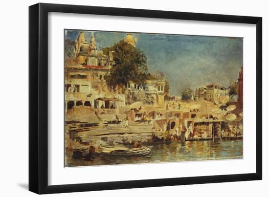 View of the Ghats at Benares, 1873-Edwin Lord Weeks-Framed Giclee Print