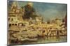View of the Ghats at Benares, 1873-Edwin Lord Weeks-Mounted Giclee Print