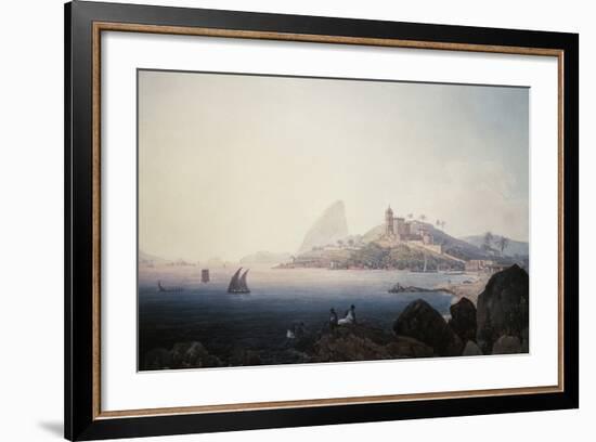 View of the Gloria Church and Sugarloaf Mountain, Rio De Janeiro-Thomas Ender-Framed Giclee Print