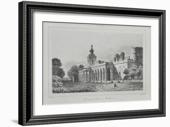 View of the Gothic Gallery in the Wilanów Palace, 1840-Augustin François Lemaitre-Framed Giclee Print