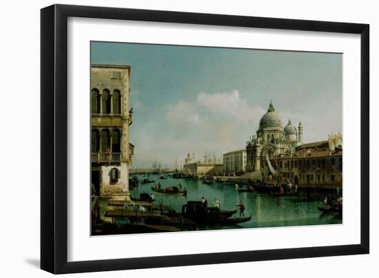 View of the Grand Canal and the Punta Della Dogana, Ca 1743-Bernardo Bellotto-Framed Giclee Print