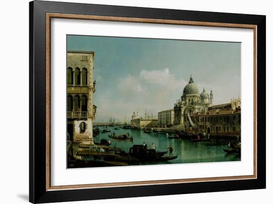 View of the Grand Canal and the Punta Della Dogana, Ca 1743-Bernardo Bellotto-Framed Giclee Print